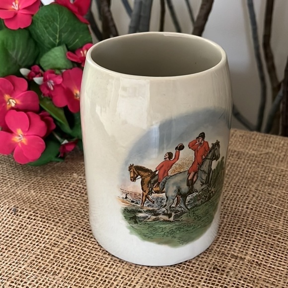 Equestrian Fox Hunting Beer Stein Hounds Dogs Horses - Picture 2 of 7